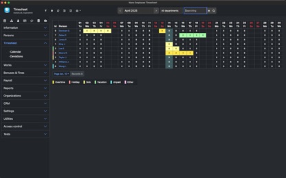Nano Employee Timesheet screenshot 2