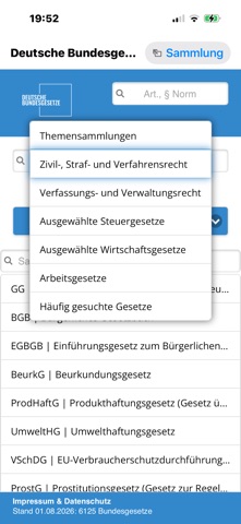 Deutsche Bundesgesetze iPhone screenshot 2