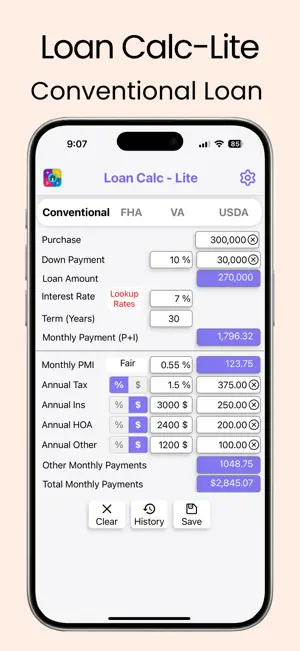 Loan Calc-Lite screenshot 1