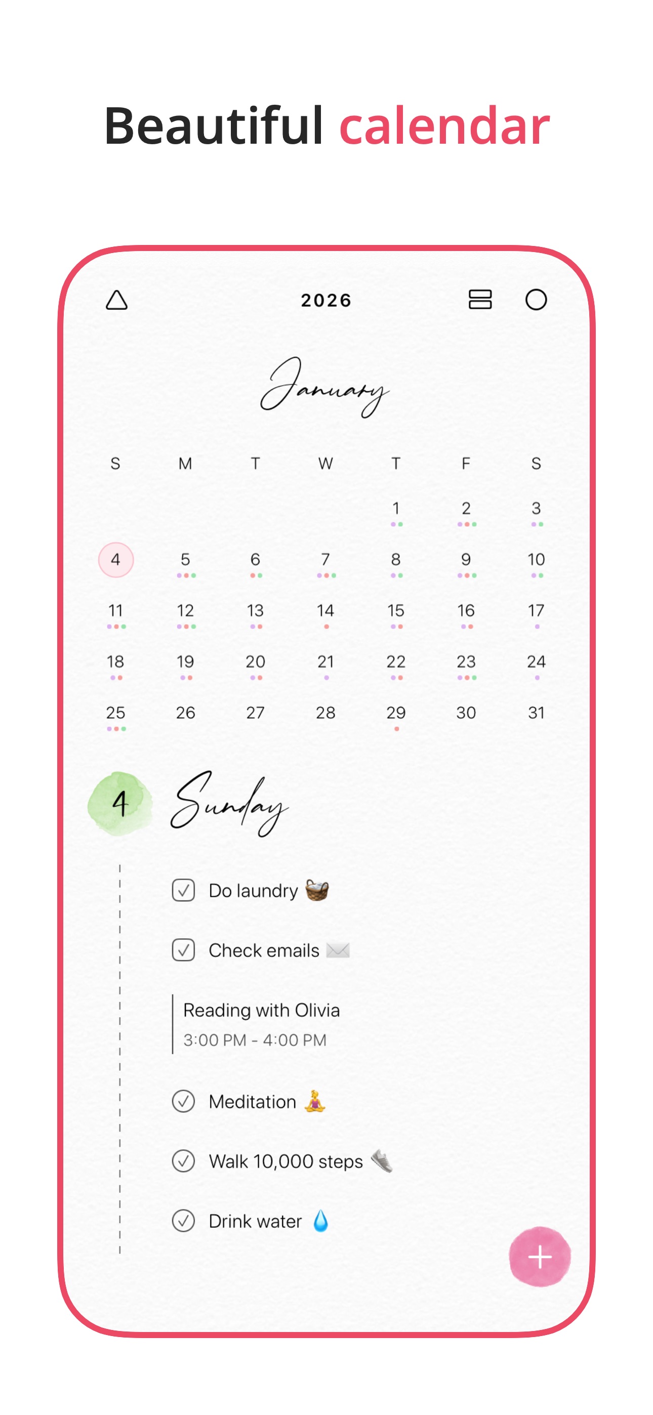 Screenshot 3 of 2026 Planner & Agenda - Floret
