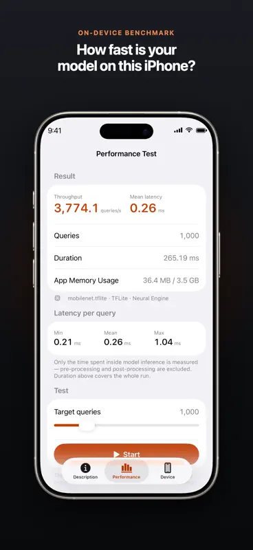 TFLite LiteRT TensorFlow Test screenshot 1 of 6