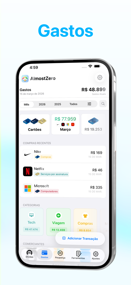 AlmostZero - Controle Dívidas screenshot 2