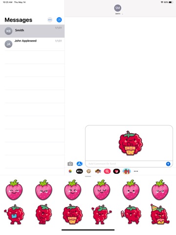 California Strawberry Stickers iPad screenshot