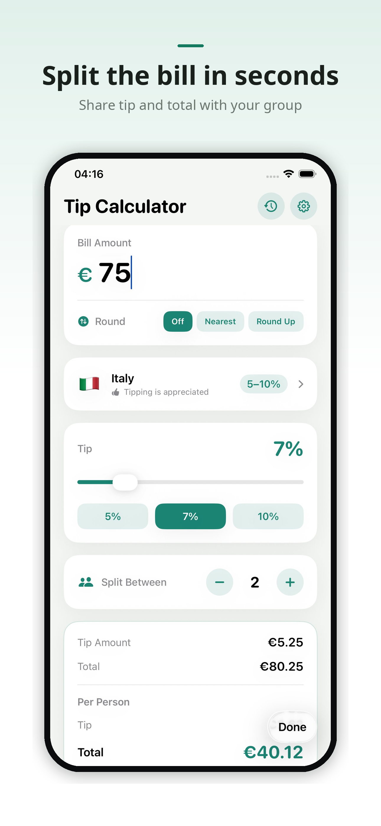 Tip Calculator by Deve screenshot 4