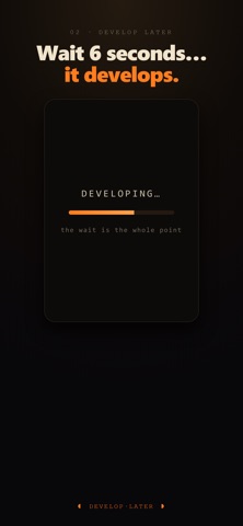 DEVELOP·LATER: Film Camera iPhone screenshot