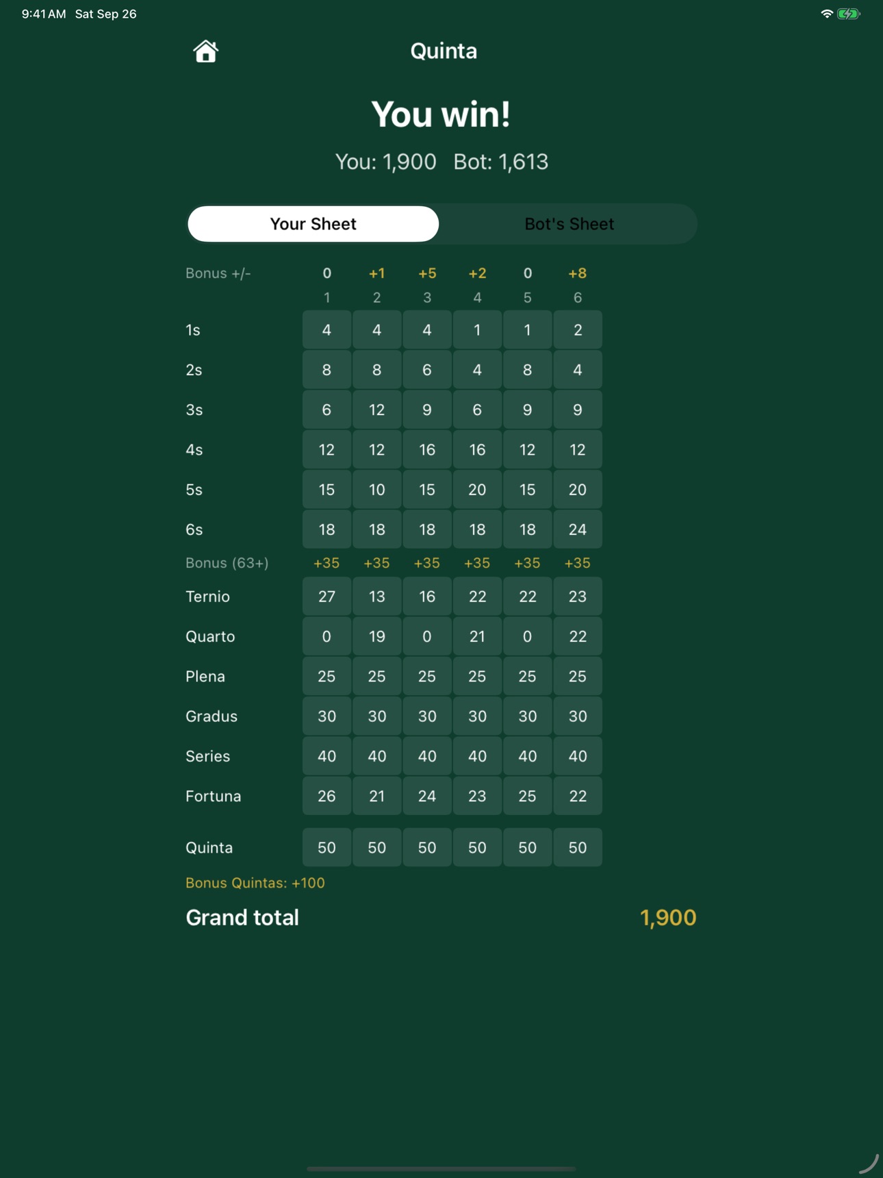Screenshot 8 of Quinta: Dice Game