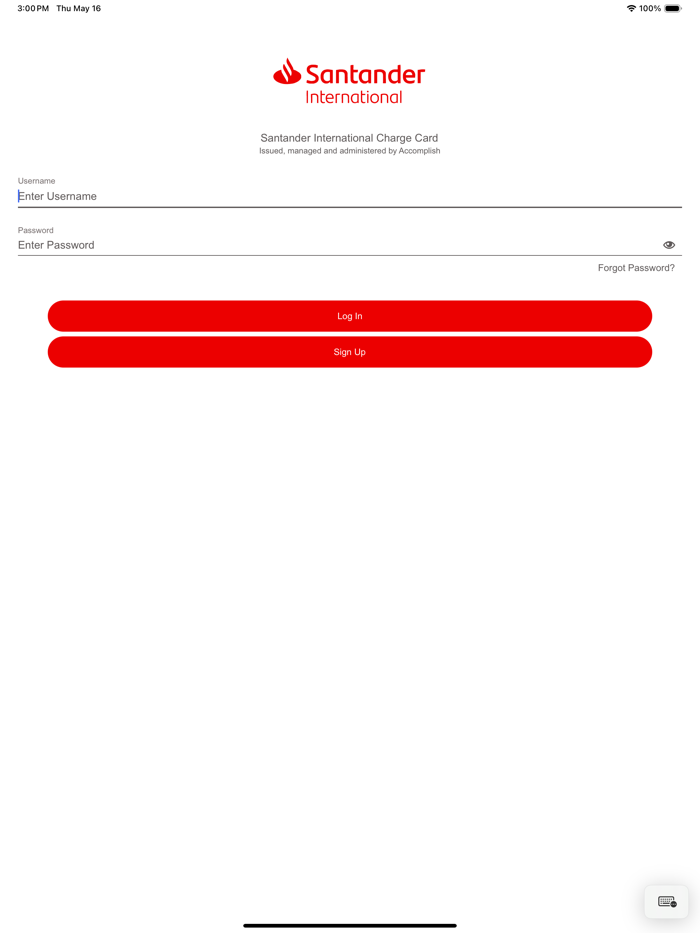 Santander Int. Charge Card