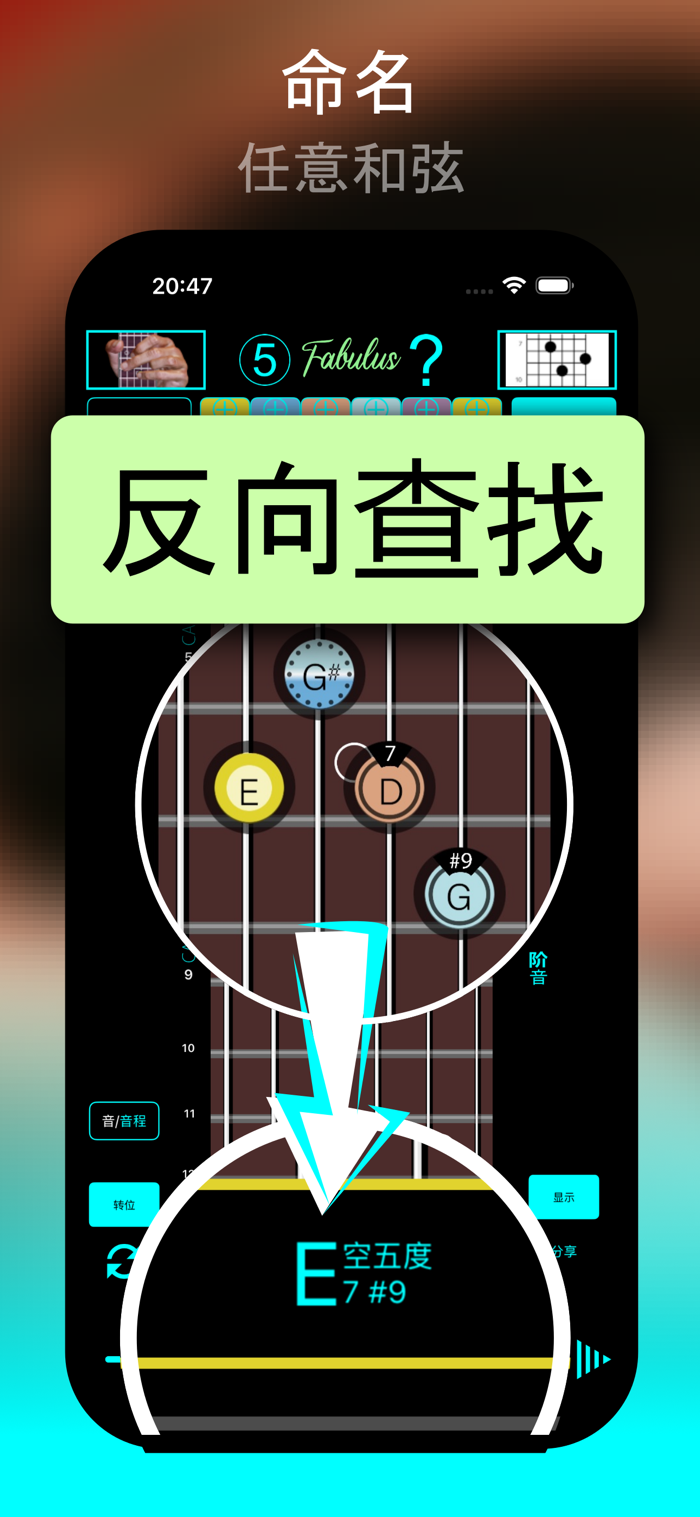 吉他和弦查找与识别：FABULUS