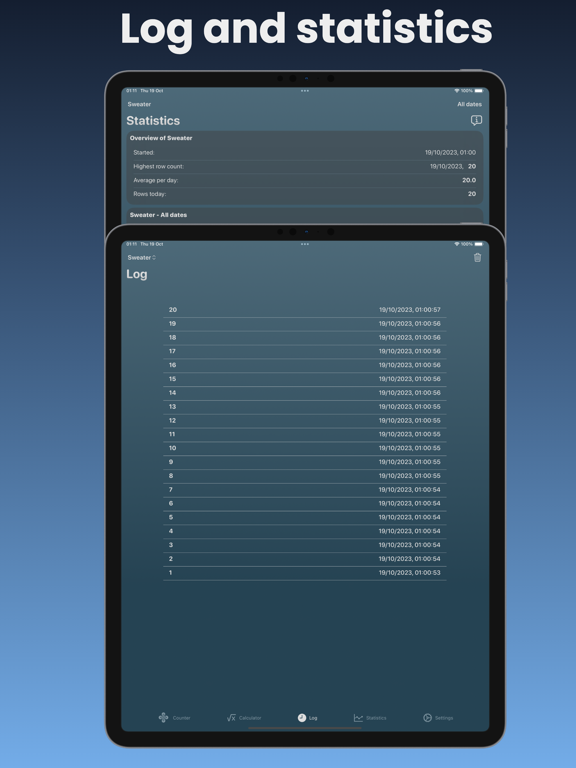 Strikketeller iPad screenshot 3 - Utilities app