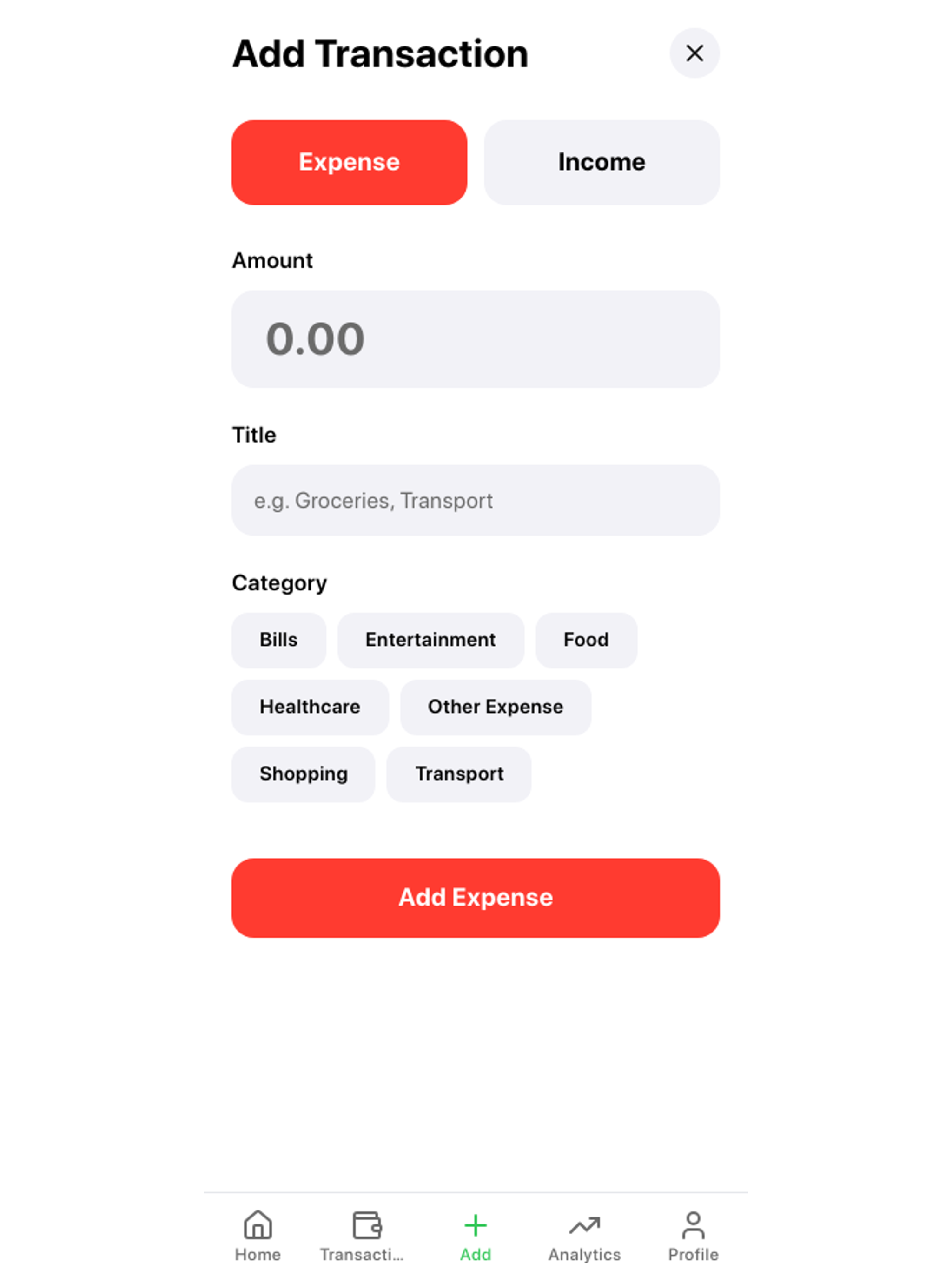 Money Tracker - Budget