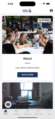 NAU Newman Center screenshot