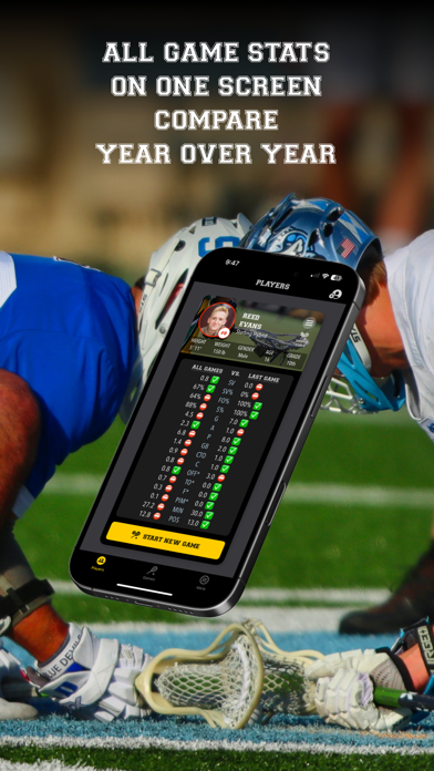 Lacrosse Simple Stats Tracker iPhone screenshot 9 - Sports app