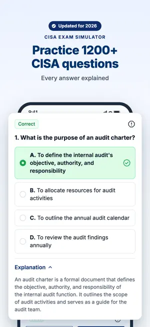 CISA Exam Simulator screenshot 1