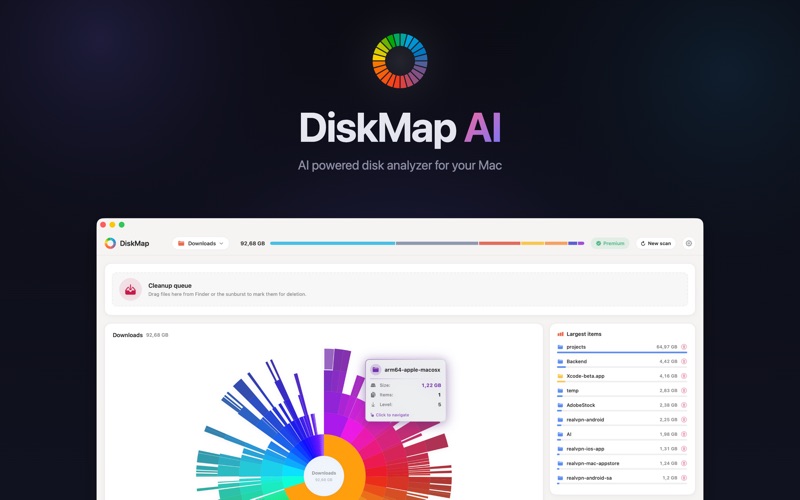 DiskMap AI: Find Large Files Screenshot 1