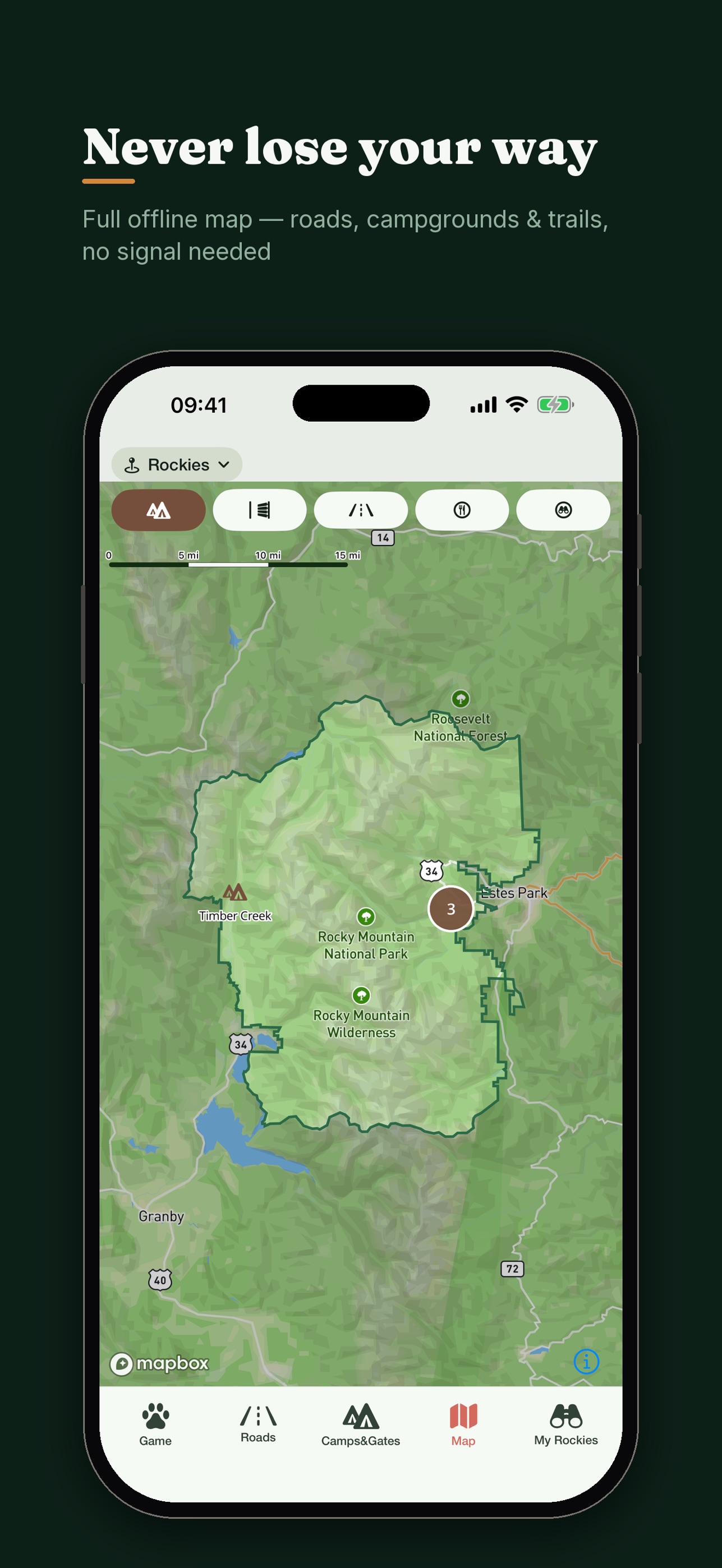 Screenshot 1 of Rocky Mountain Safari & Map