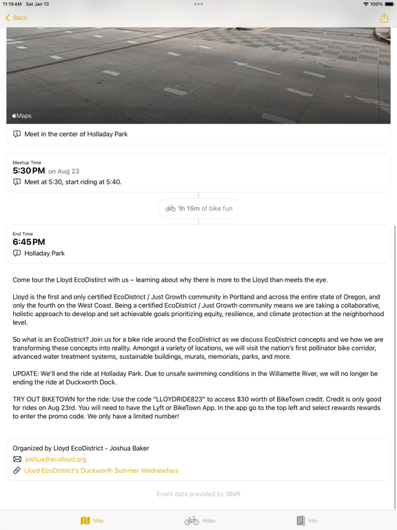 Bike Fun - Group Ride Calendar iPad screenshot 8 - Lifestyle app