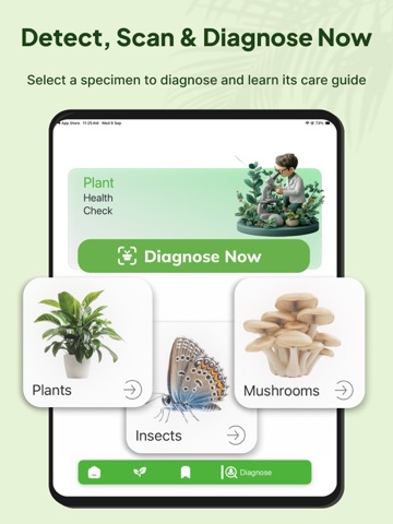 AI plant identifier plantcare iPad screenshot