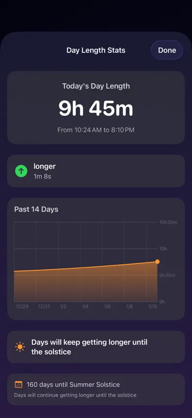 Risetide: Sun Clock screenshot 3