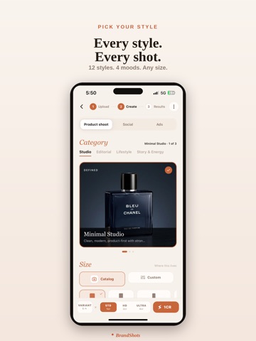 BrandShots: AI Product Photos iPad screenshot