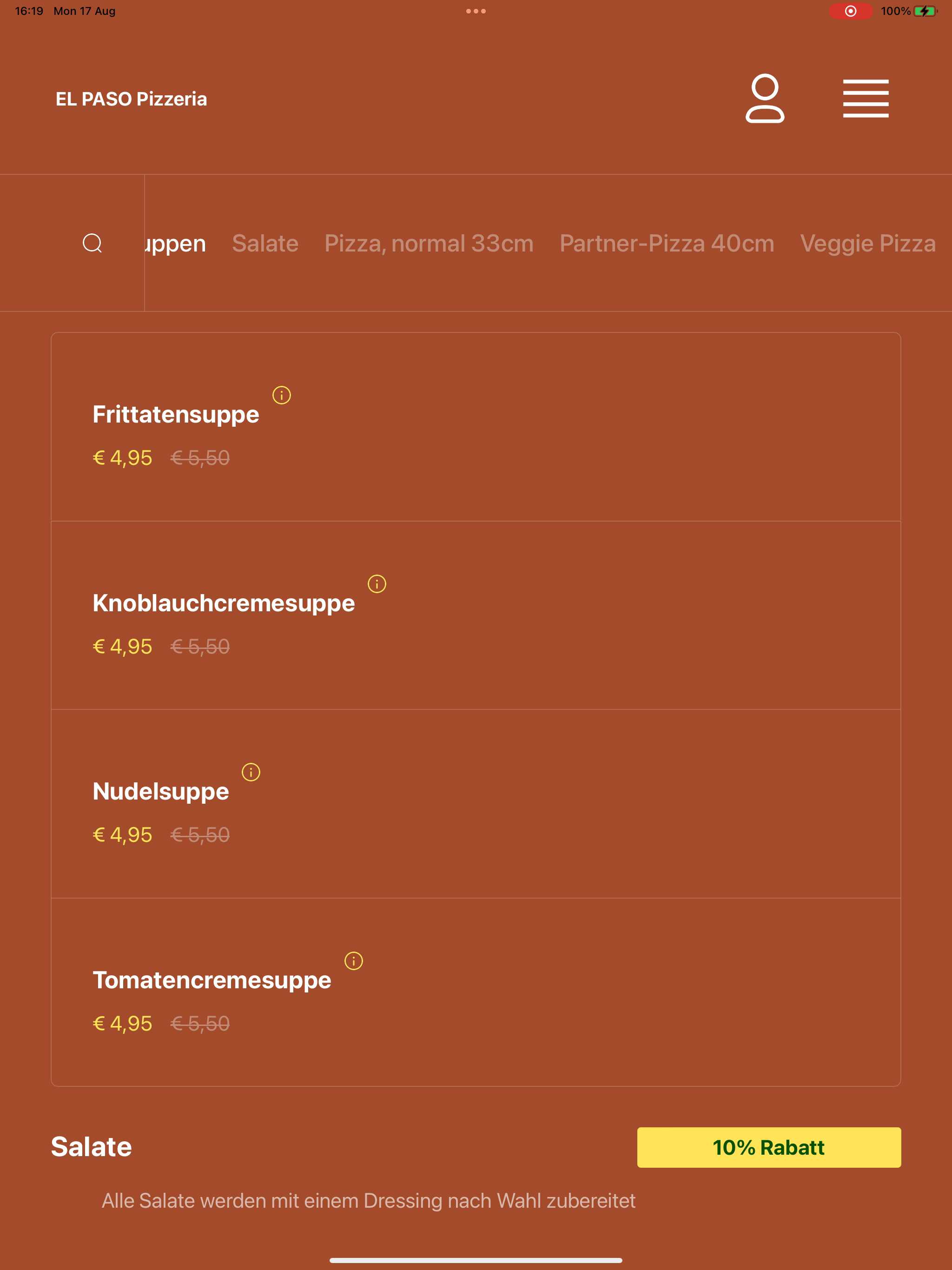 EL PASO Pizzeria screenshot 13