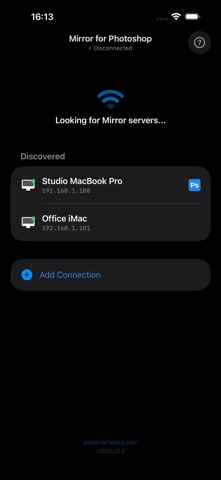 Mirror for Photoshop screenshot