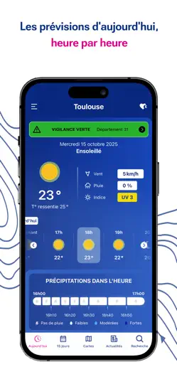Capture d'écran de Météo-France sur iPhone 1