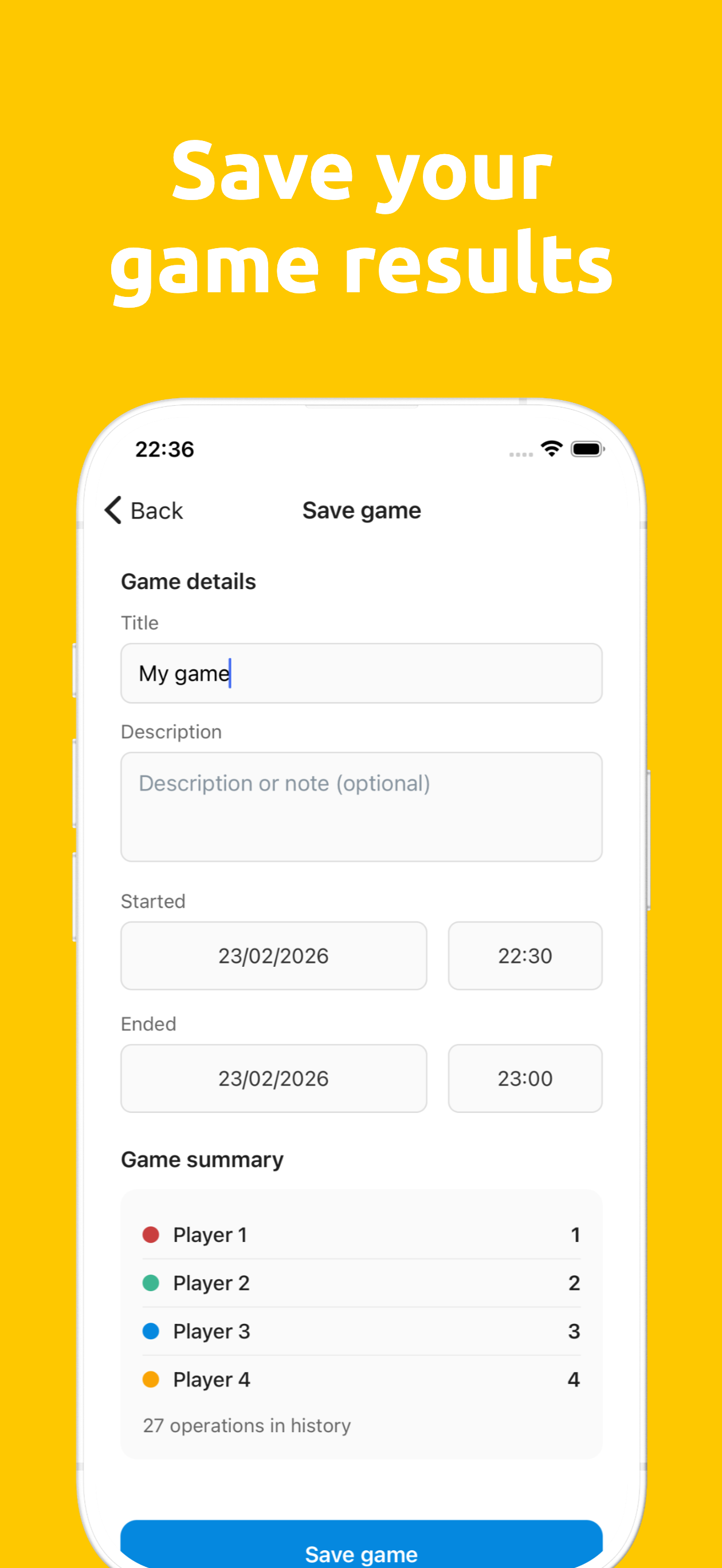 Scorekeeper - Scoreky