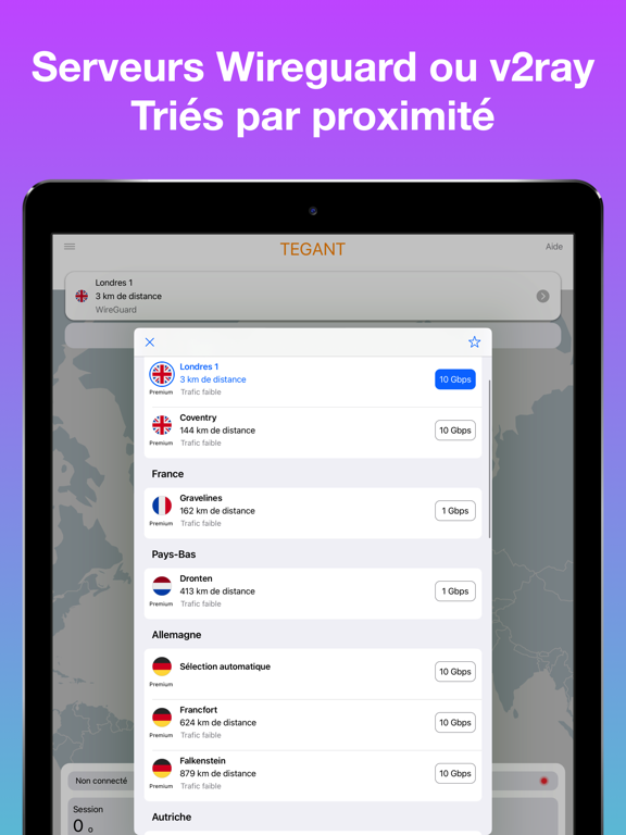 Screenshot #6 pour Tegant VPN • Unlimited Proxy