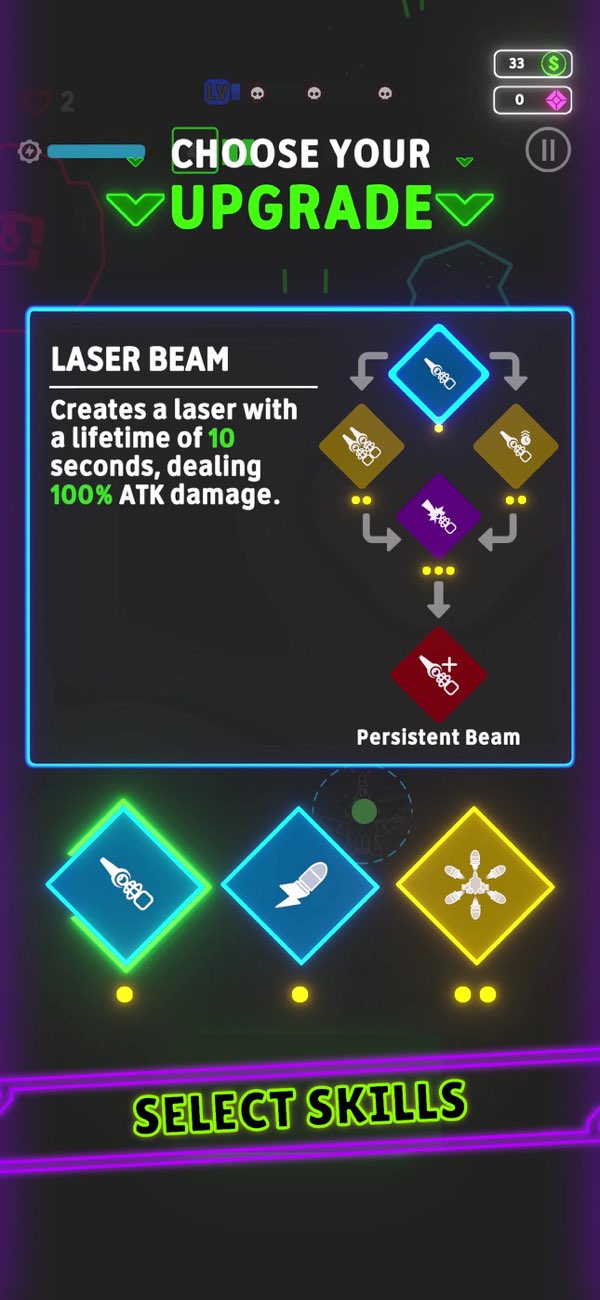 Neon Wings Hack screenshot 4 - game app interface