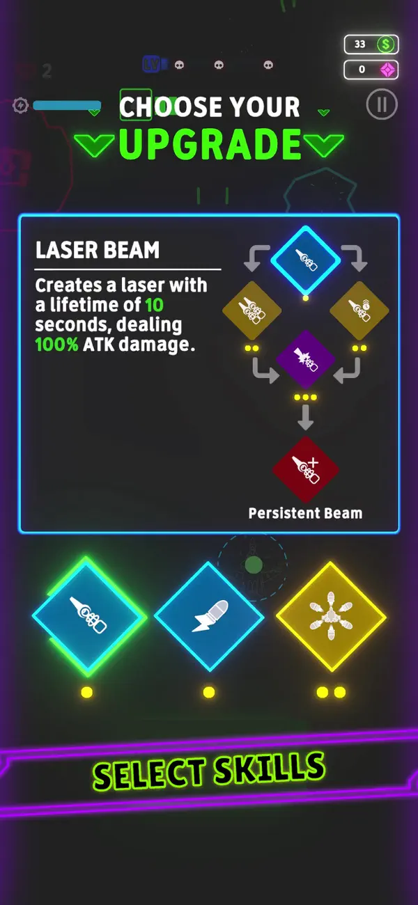 Neon Wings Hack screenshot 3 - game app interface