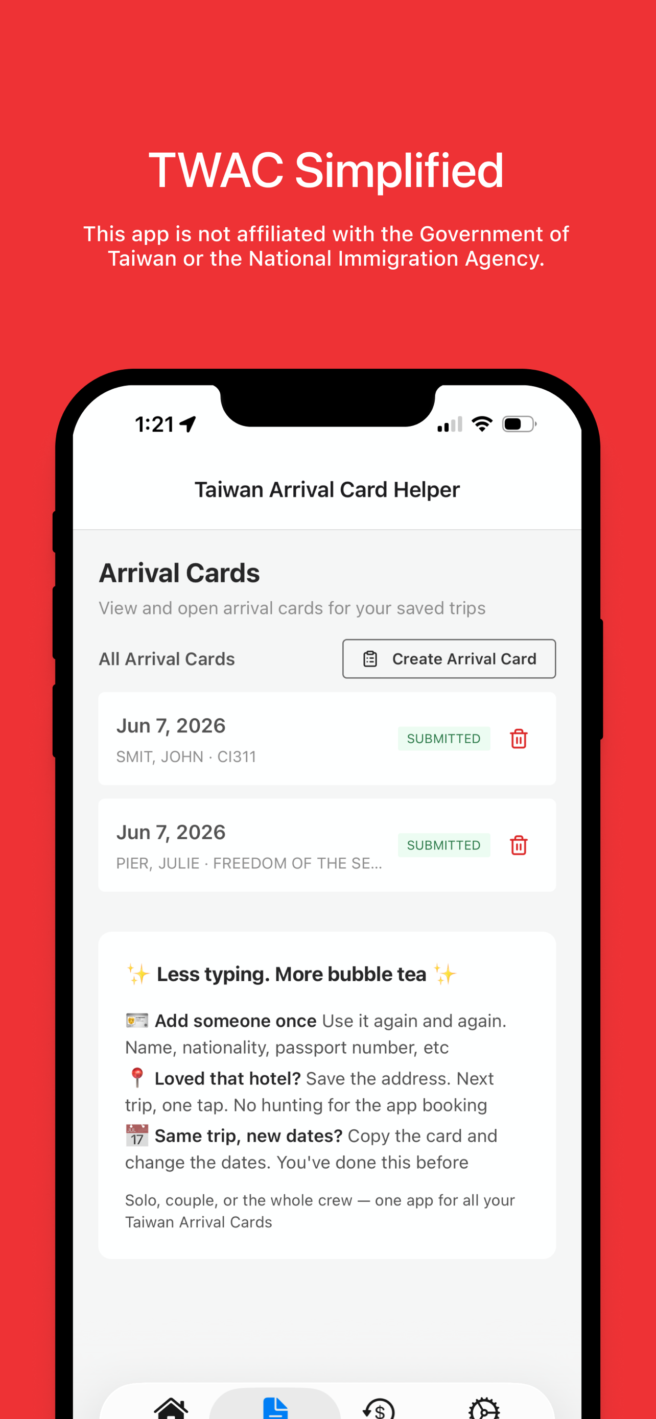 Taiwan Arrival Card Helper screenshot 7