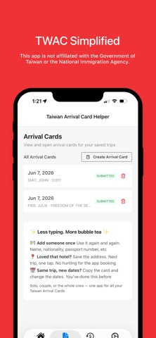 Taiwan Arrival Card Helper Screenshot 6 of 6