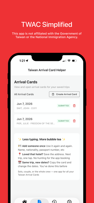 Taiwan Arrival Card Helper Screenshot 6 of 6