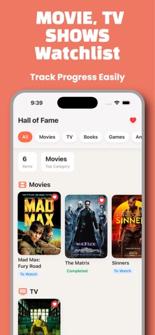 Movie Tracker Watchlist: Shelf screenshot
