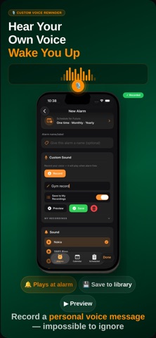 Date Alarm iPhone screenshot