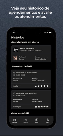 Arena Barbearia. iPhone screenshot