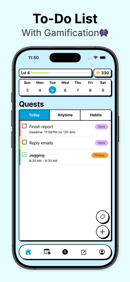 QuestList: Gamified To-Do List screenshot 1