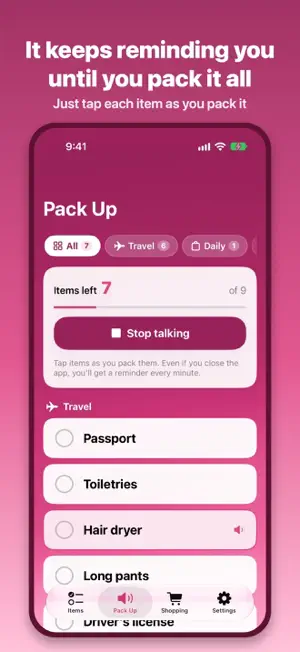 Pack Check: Voice Checklist screenshot 2