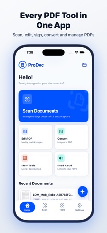ProDoc: PDF Editor & Scanner Screenshot 1 of 9