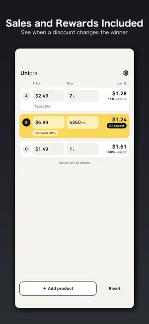 Unipra - Unit Price Compare screenshot 3