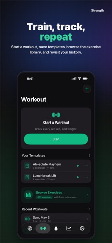 BuiltDaily: Workout & Water iPhone screenshot