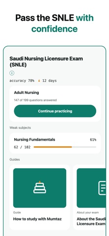 Mumtaz: Gulf Nursing Exam Prep iPhone screenshot
