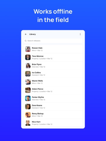 Clearance: Release Forms iPad screenshot