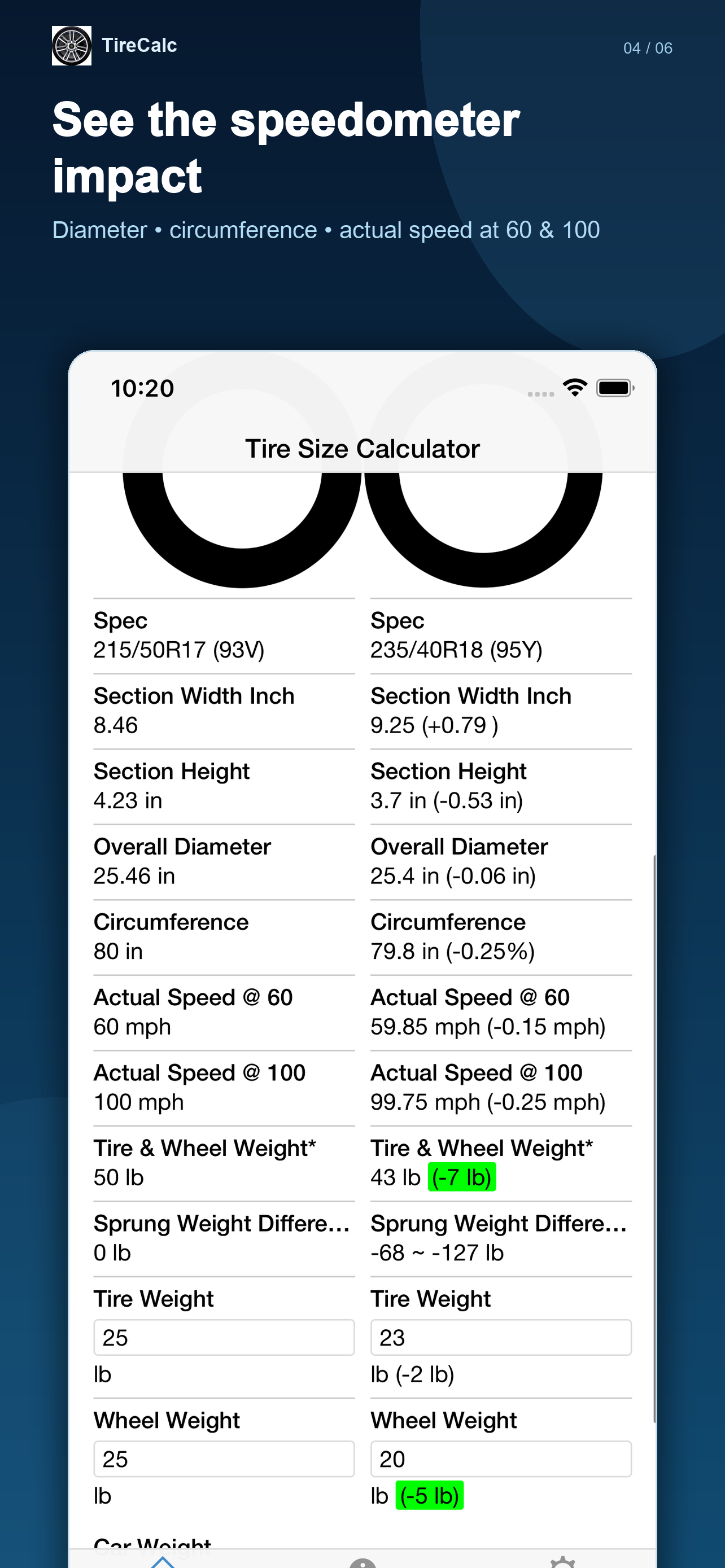 Tire Size Calculator screenshot 4
