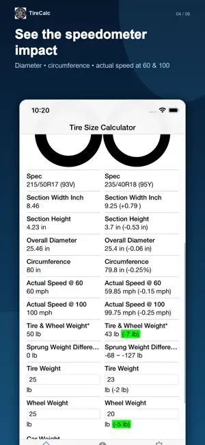 Tire Size Calculator screenshot 4