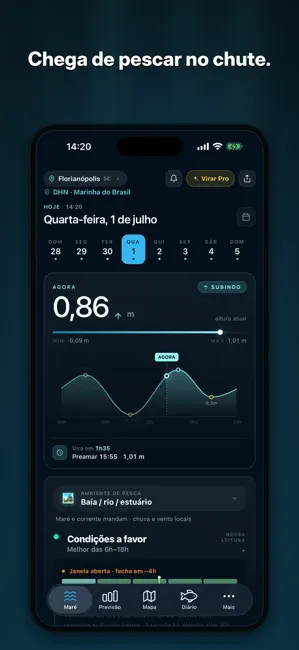 Maré Ao Vivo: Pesca e Previsão iPhone screenshot 1
