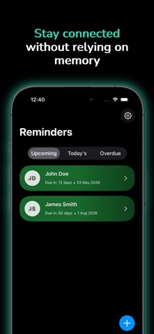 Kinty: Contact Reminders Screenshot 1 of 4