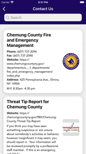 CHEMUNG CO. NY EMO screenshot 1