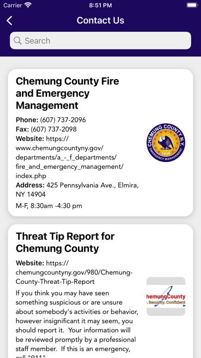 Screenshot 1 of CHEMUNG CO. NY EMO App