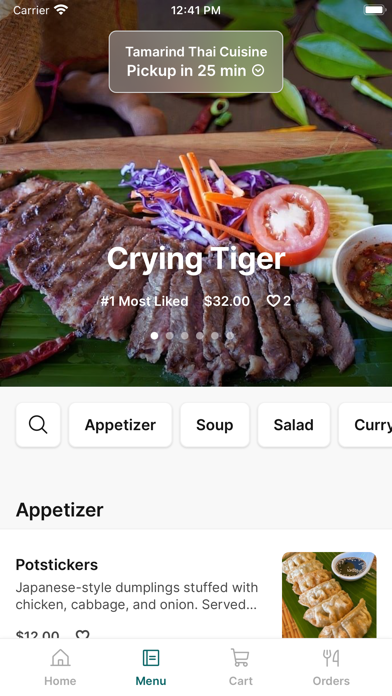 Tamarind Thai To Go iPhone screenshot 2 - Food & Drink app